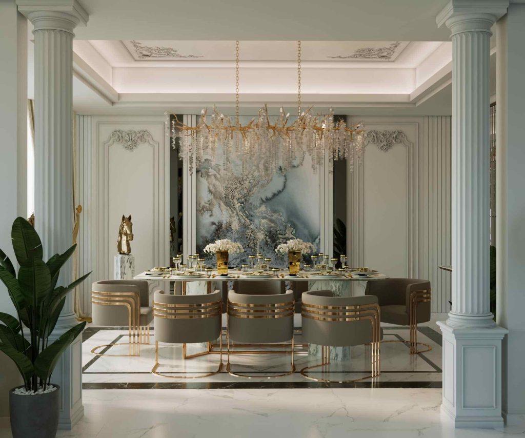 New Classic - Majlis - Dining - Memar Group - مجموعة معمار